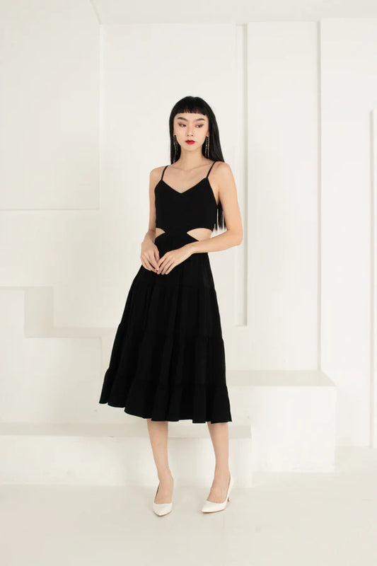 Soelia Cut Out Dress in Black