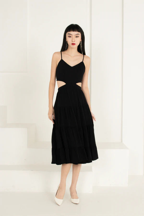 Soelia Cut Out Dress in Black