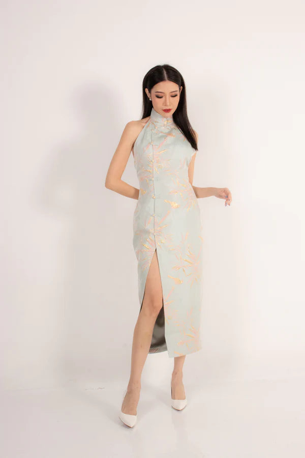 Yuan Oriental Qipao Dress in Mint