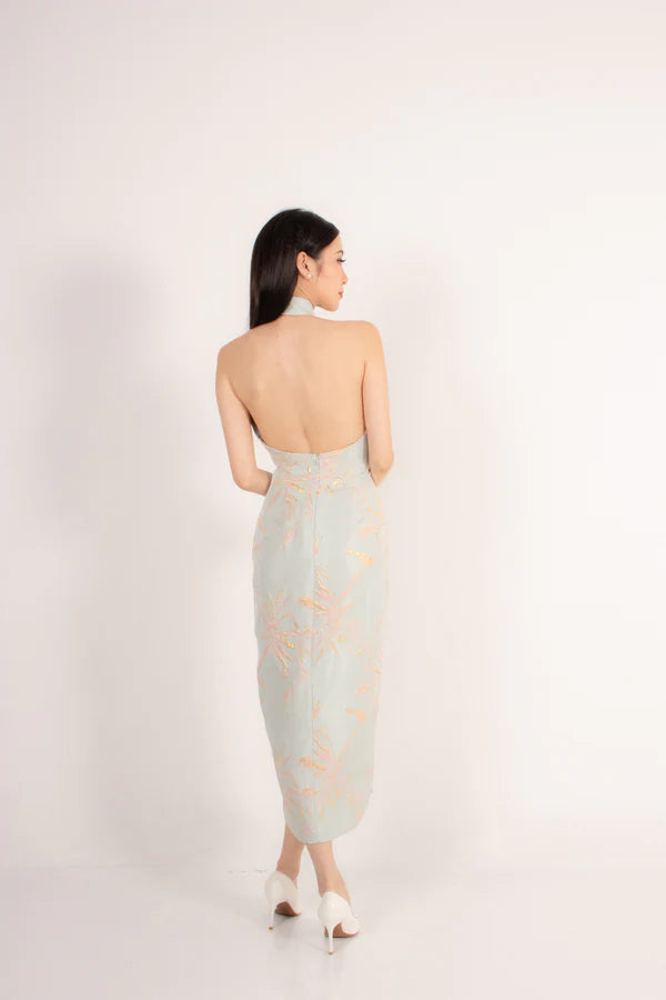 Yuan Oriental Qipao Dress in Mint