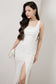 Camila Ruched Bodycon Dress - White