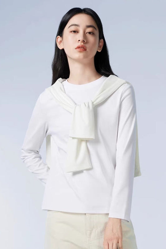 白小T二代 水光魔术女款长袖T恤