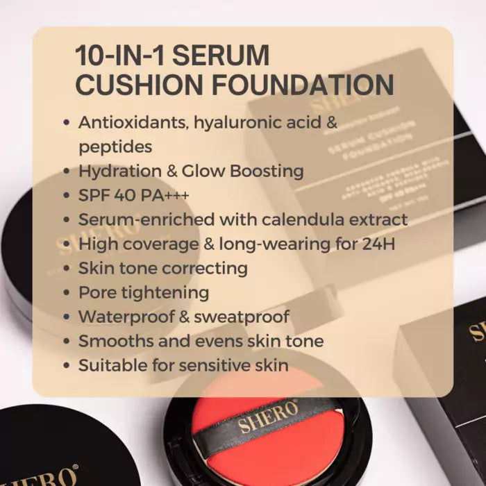 Shero Powerstay Radiant Serum Cushion Foundation