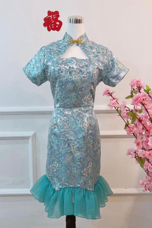 Mimi Gilded Crane Qipao